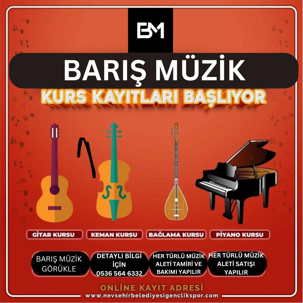 GİTAR , BAĞLAMA , KEMAN KURSLARI VERİLİR GÖRÜKLE BARIŞ MÜZİK