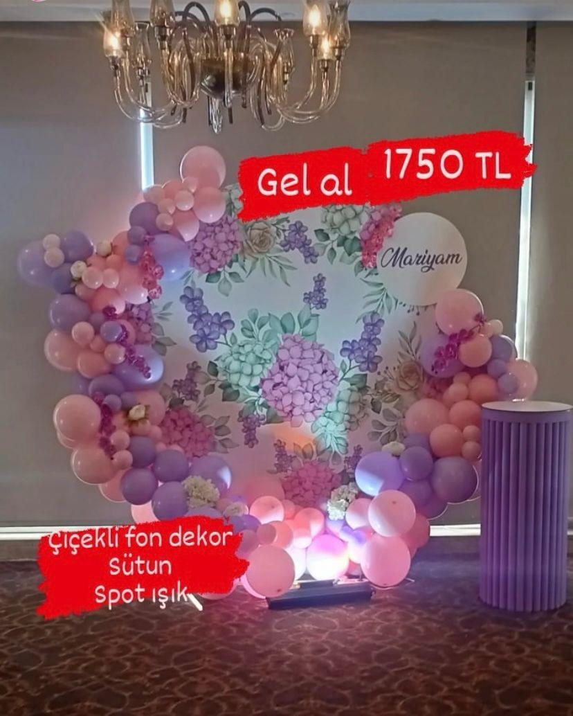 Çiçek Fon Dekor Gel AL Kampanyası 1750 TL