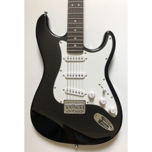 MM Strat Sabit Köprü Siyah Elektro Gitar